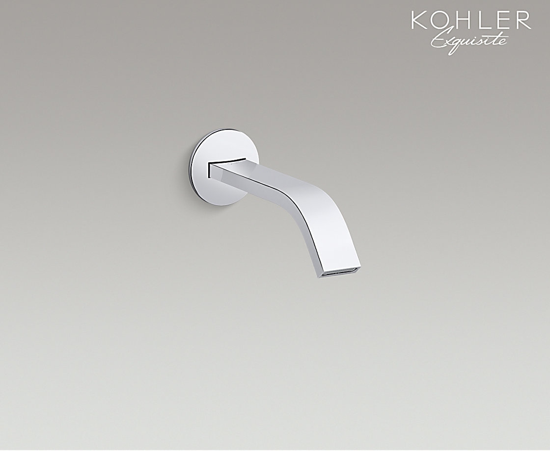 艺廷墙出水脸盆龙头出水嘴–曲线型