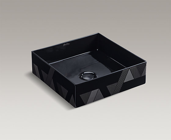 丝嘉臻彩绘印方形台盆