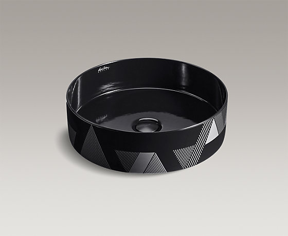 丝嘉臻彩绘印圆形台盆