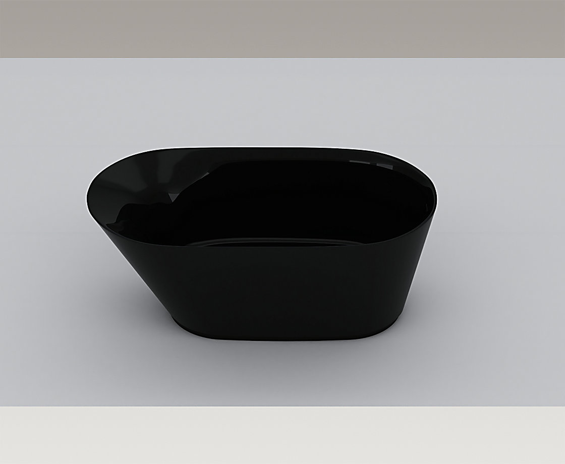 凌越灵雅石浴缸, 丝绒黑, 智能灯光版 (EXQ)