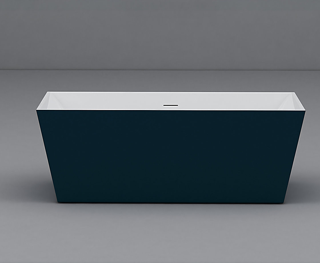 艾芙2.0 长方形1.7米无缝独立式压克力浴缸 孔雀蓝裙边(含排水)
