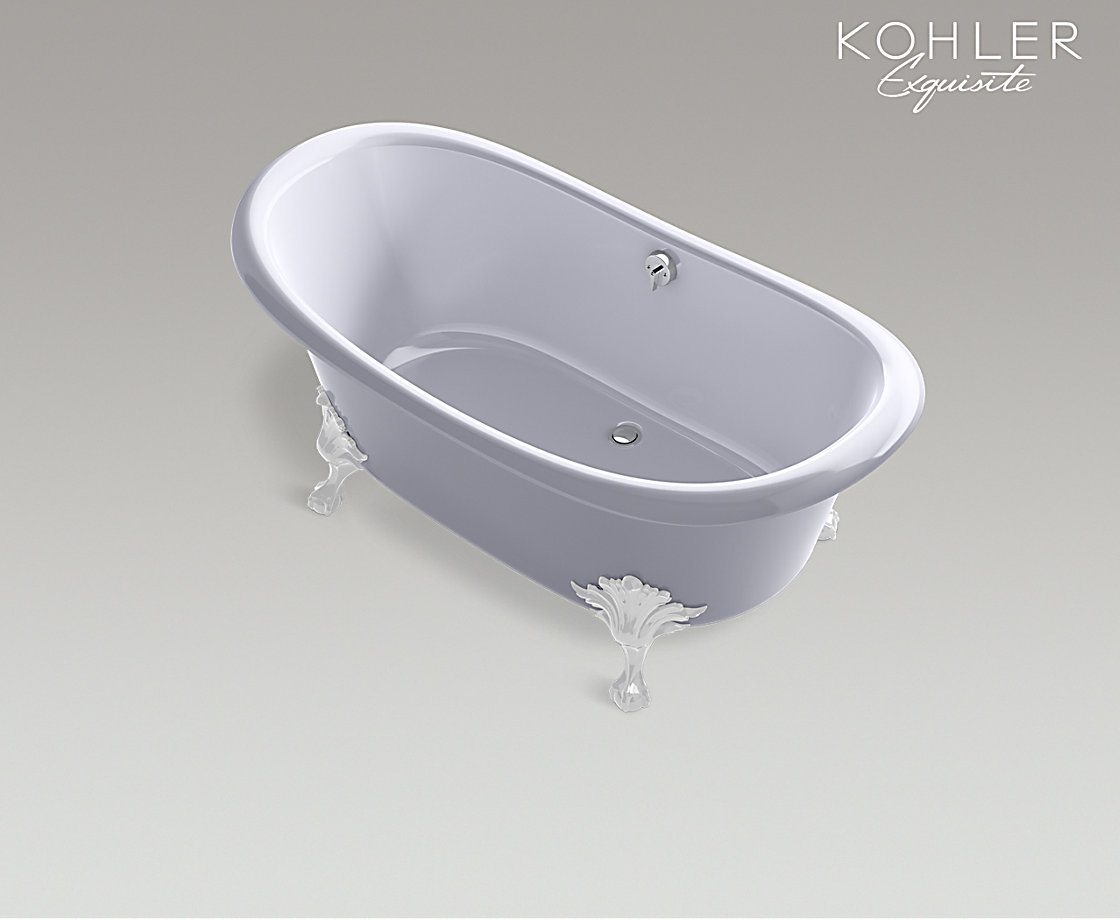 雅蒂诗 独立式铸铁浴缸 （烟紫）