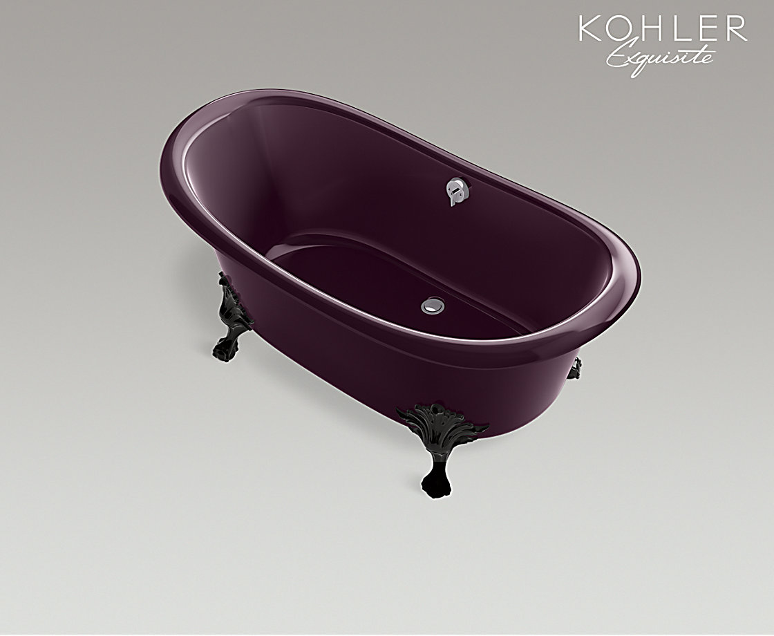 雅蒂诗 独立式铸铁浴缸 （梅紫）