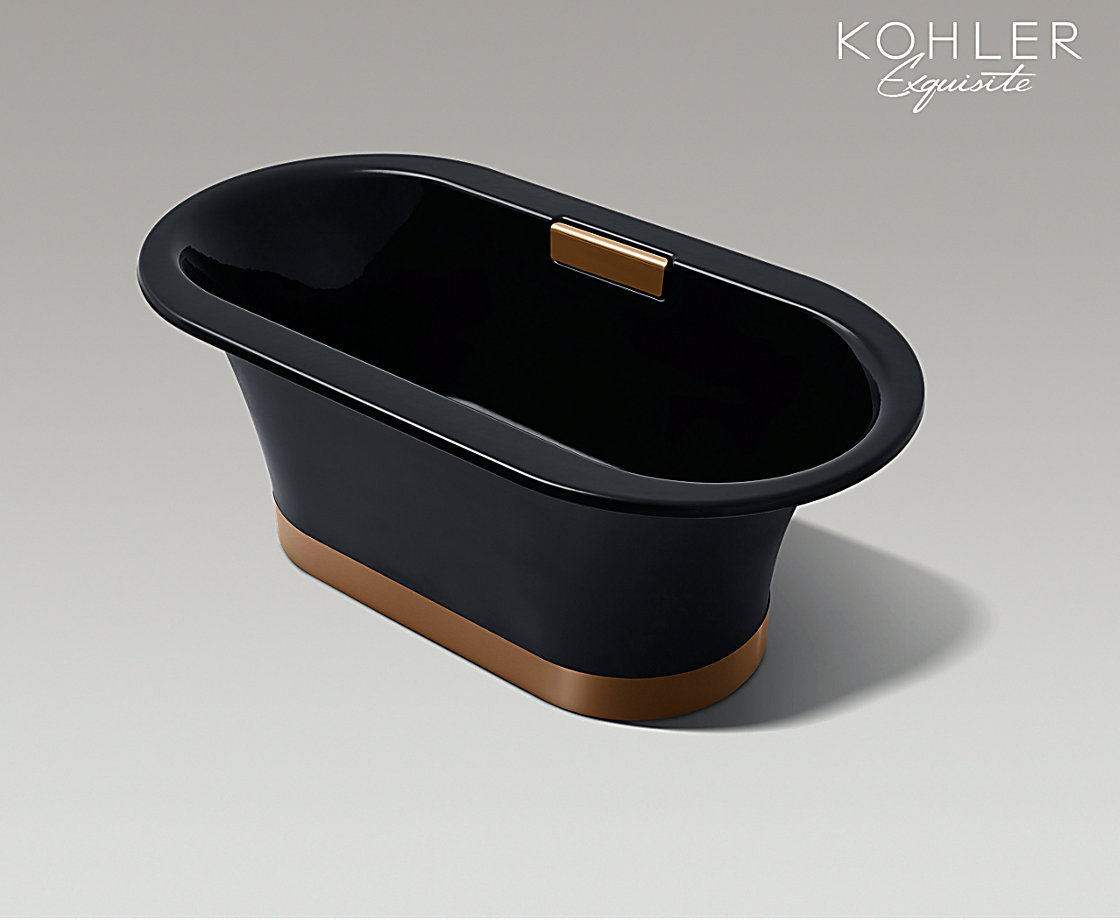 拂乐1.5米独立铸铁浴缸（玄武黑）