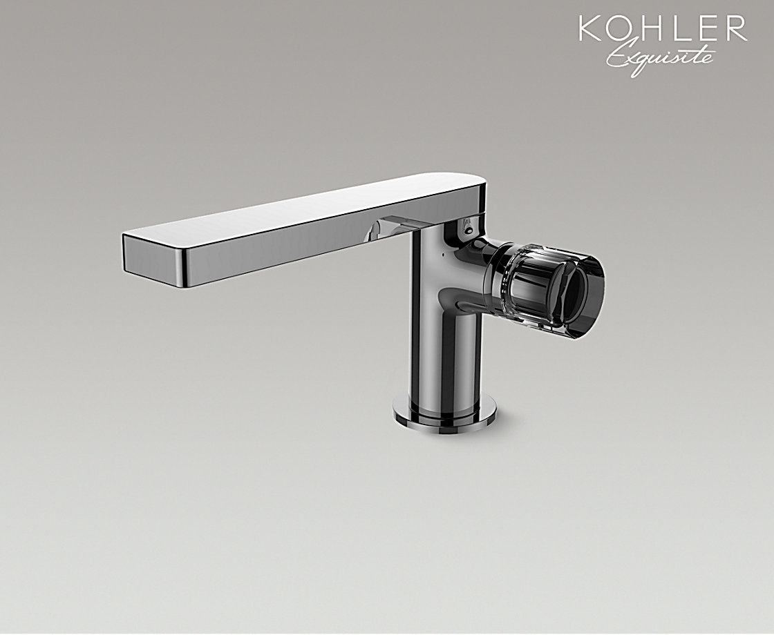 COMPOSED® 柏诗琉光晶韵系列 单把脸盆龙头水墨灰琉璃把手