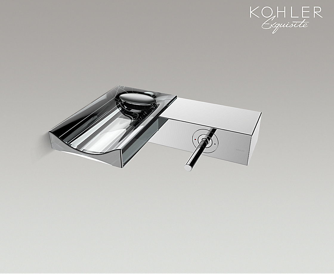 BEITOU® 曼达琉光晶韵单把墙出水脸盆龙头（黛石青）