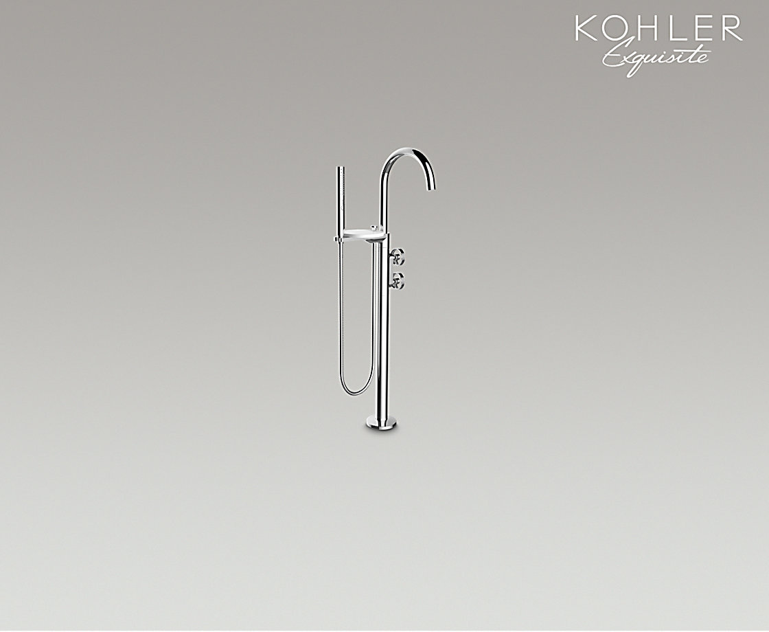 艺廷落地式浴缸花洒龙头